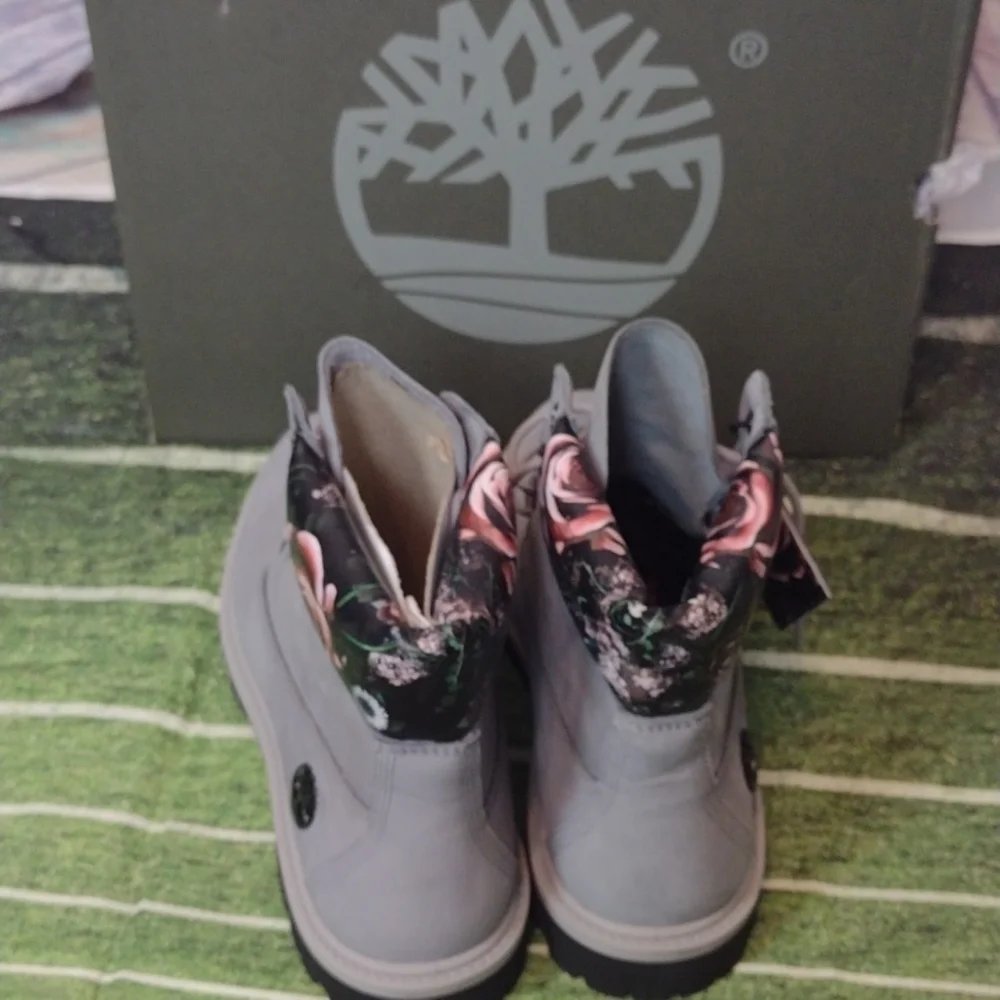 Timberland heritage 6in waterproof boot gray and floral size 11 - Picture 7 of 10